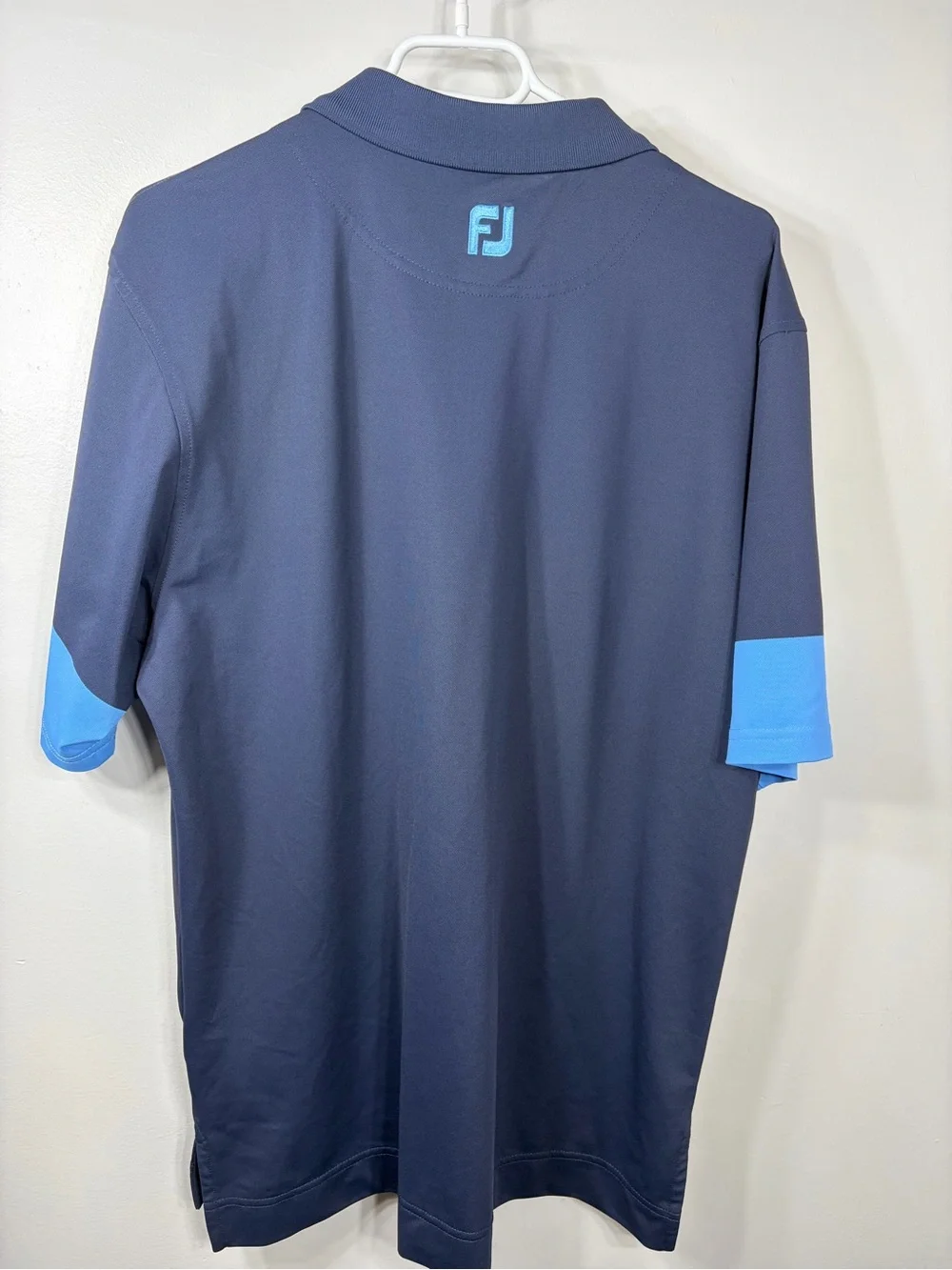 FootJoy NBC Golf Polo Shirt Men's XL Blue Tour Issue FJ Pro Dry Performance